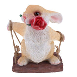 Maxbell Resin Simulation Swing Animals Figurine Garden Ornament Decor Rabbit#2 - Aladdin Shoppers