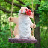 Maxbell Resin Simulation Swing Animals Figurine Garden Ornament Decor Rabbit#2 - Aladdin Shoppers