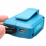 Maxbell 3x Battery USB Adapter for  14.4V 18V Batteries Charger Adapter Blue