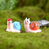 Maxbell Resin Miniature Fairy Garden Micro Landscape Bonsai Pot Decor Snail Blue - Aladdin Shoppers