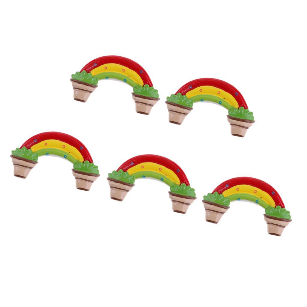 Maxbell Maxbell 5pcs Micro Landscape Decorations Mini Rainbow Garden Landscaping L #6