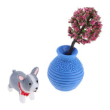 Maxbell Miniature Fairy Garden Micro Landscape Bonsai Pot Decor Gray Vase Dog - Aladdin Shoppers