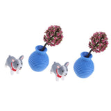Maxbell Miniature Fairy Garden Micro Landscape Bonsai Pot Decor Gray Vase Dog - Aladdin Shoppers