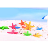 Maxbell 10pcs Colorful Resin Starfish DIY Crafts Garden Decor Green S - Aladdin Shoppers