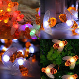 Maxbell Solar Powered 30 LED Bee String Light Garden Path Yard Decor Lamp White - Aladdin Shoppers