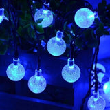 Maxbell Solar Powered 30 LED String Light Bubble Festivals Decor Light Blue - Aladdin Shoppers