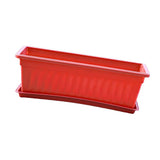 Maxbell Rectangular Flower Pot Color Plastic Plant Planter Saucer Garden Red - Aladdin Shoppers