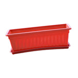 Maxbell Rectangular Flower Pot Color Plastic Plant Planter Saucer Garden Red - Aladdin Shoppers