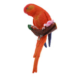 Maxbell 3Pcs Resin Parrots Budgerigar Birds Animals Ornaments Hanging Decorations