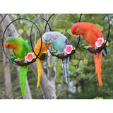 Maxbell 3Pcs Resin Parrots Budgerigar Birds Animals Ornaments Hanging Decorations