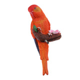 Maxbell 3Pcs Resin Parrots Budgerigar Birds Animals Ornaments Hanging Decorations