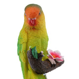 Maxbell 3Pcs Resin Parrots Budgerigar Birds Animals Ornaments Hanging Decorations