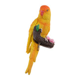 Maxbell 3Pcs Resin Parrots Budgerigar Birds Animals Ornaments Hanging Decorations