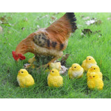 Maxbell 7pcs Artificial Realistic Chicken Figure Outdoor Garden Home Decoration