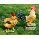 Artificial Realistic Chicken Figure Outdoor Garden Yard Decor Chicken Family