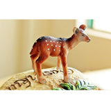 Maxbell 2Pcs Resin Sika Deer Ornament Toy Animal Figurine Plant Pot Dollhouse Decor