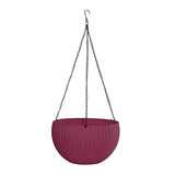 Maxbell 2pcs Plastic Flower Pot Hanging Basket Garden Planter Balcony Decoration