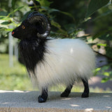 Maxbell 2pcs Lifelike Goat&Cow Statue Indoor Outdoor Garden Decor Ornament Figure
