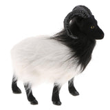 Maxbell 2pcs Lifelike Goat&Cow Statue Indoor Outdoor Garden Decor Ornament Figure