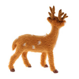Maxbell 2Pcs Miniature Realistic Deer Figurine Statue Model Home Gift Decorative