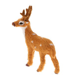 Maxbell 2Pcs Miniature Realistic Deer Figurine Statue Model Home Gift Decorative