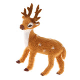 Maxbell 2Pcs Miniature Realistic Deer Figurine Statue Model Home Gift Decorative