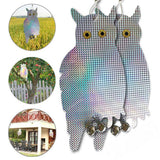 Maxbell 2 Pair Reflective Flying Owl Decoy & Bird Repellent Scarecrow Bird Deterrent