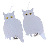 Maxbell 4x Reflective Owl Decoy & Bird Repellent Scarecrow Bird Deterrent with Bells