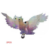 Maxbell 2 Pair Reflective Flying Owl Decoy & Bird Repellent Scarecrow Bird Deterrent
