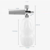 Maxbell Adjustable High Pressure Snow Foam Washer Jet Lance Bottle Car Wash Grey