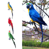 2pcs 45cm Foam Realistic Parrot Birds Figurine Garden Sculpture Home Decor