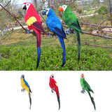 2cs Realistic Macaw Parrot Artificial Feather Bird Animal Ornament Toys