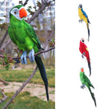 2cs Realistic Macaw Parrot Artificial Feather Bird Animal Ornament Toys