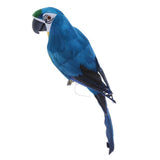 2cs Realistic Macaw Parrot Artificial Feather Bird Animal Ornament Toys