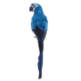 2pcs 45cm Realistic Parrot Birds Figurine Garden Sculpture Home Art Ornament