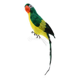 2pcs 45cm Realistic Parrot Birds Figurine Garden Sculpture Home Art Ornament