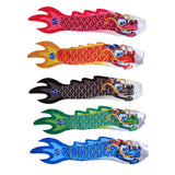 Maxbell 2x Chinese Dragon Flag Windsock Carp Streamer Garden Hanging Decor Red Black