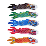Maxbell 2x Chinese Dragon Flag Windsock Carp Streamer Garden Hanging Decor Red Black