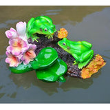 Maxbell Artificial Lotus Leaf Frog Water Floating Ornament Pond Decoration B