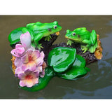 Maxbell Artificial Lotus Leaf Frog Water Floating Ornament Pond Decoration B