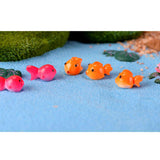 Maxbell 10Pc Miniature Dollhouse Bonsai Craft Garden Landscape Goldfish Decor Red