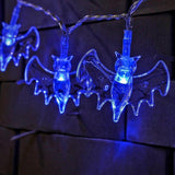 Maxbell 10 Halloween LED Fairy String Light Bats Holiday Decorative Light Blue - Aladdin Shoppers