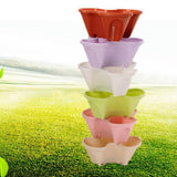 Maxbell 3 Dimensional Multi-layer Combination Strawberry Planting Pot Purple - Aladdin Shoppers