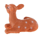 Maxbell 2pcs Resin Craft Mini Deer Lying Left & Right Micro Landscape Home Ornament