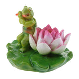 Maxbell Water Floating Turtle Lotus Leaf Ornament Pond Decor 13 Green Turtle Flute