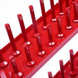 Maxbell Metric Socket Tray Rack Holder Storage Tool Organizer 0.25inch Red - Aladdin Shoppers