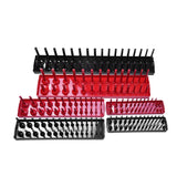 Maxbell Metric Socket Tray Rack Holder Storage Tool Organizer 1/4" 3/8" 1/2" Black