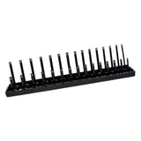 Maxbell Metric Socket Tray Rack Holder Storage Tool Organizer 1/4" 3/8" 1/2" Black
