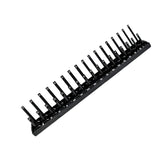 Maxbell Metric Socket Tray Rack Holder Storage Tool Organizer 1/4" 3/8" 1/2" Black