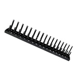 Maxbell Metric Socket Tray Rack Holder Storage Tool Organizer 1/4" 3/8" 1/2" Black